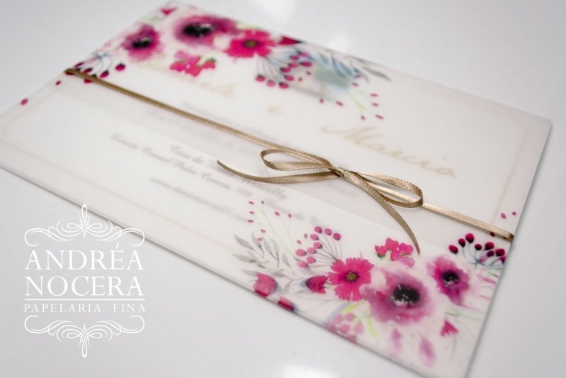 Convite de Casamento Artesanal São Mateus - Convite Casamento Horizontal