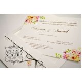convites de luxo para casamento valor Jardim São Paulo