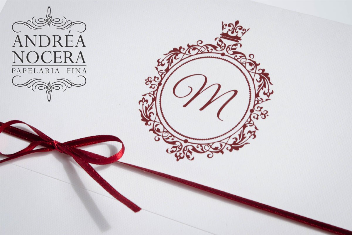 Convite floral cor Marsala - cód. 46104 - Atelier Andrea Nocera